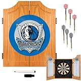 Dallas Mavericks NBA Wood Dart Cabinet Set