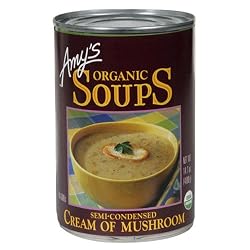 Amy's Organic Cream of Mushroom Soup, 14.1-Ounce Cans (Pack of 12)