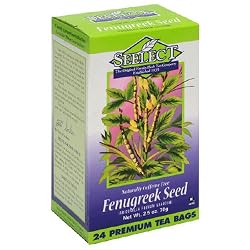 Seelect Tea, Tea Bags, Fenugreek Seed, 24-Count Boxes (Pack of 6)
