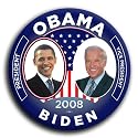 buy one get one FREE! Obama and Biden 2008 Flag Button - 3"