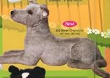 Greyhound Plush Toy - Silver