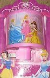 Disney Pink Princesses Curved Night Light with Belle, Cinderella and Aurora All in One