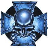 Blue Iron Cross Sticker
