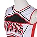 Colorful House Womens Cheerleader Costume Uniform Fancy Dress Red, US 6-8 (M)