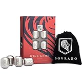 Sovrano Wine Gems, Stainless Steel Wine Chillers, Set Of 4