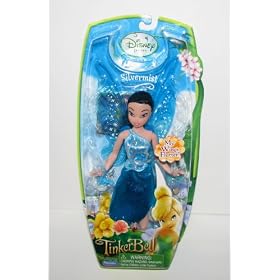 Disney Fairies Pixie Hollow SILVERMIST (Blue Dress) with Flutter Wings and Pixie Pass by