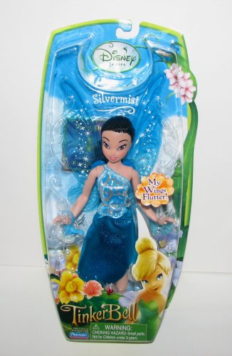 Disney Fairies Pixie Hollow SILVERMIST (Blue Dress) with Flutter Wings & Pixie Pass