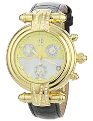 Brillier Womens 07-21221-02 Klassique Round Stainless Steel Chronograph Watch