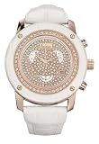 Freelook Women's HA2711RG-9 Glamour Round White Bezel Leather Band Watch