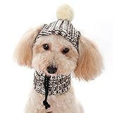 Dogo Sweater Dog Beanie and Neck Hat Medium Brown