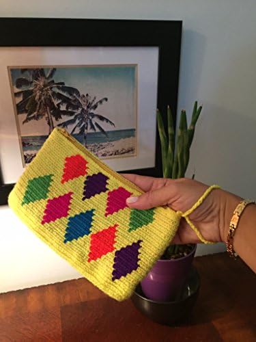 Colombian Wayuu Mochila Clutch Bag From Our Exclusive Handmade Custom Crafted Collection That Is 100% Authentic and Limited Edition