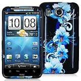 HTC INSPIRE 4G DESIRE HD BLUE FLOWER CASE