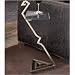 Global Views Lightning Rod Table with Black Granite Top in Nickel 9.90640-NK