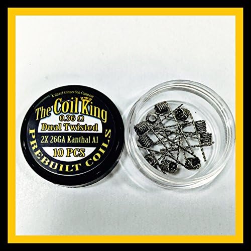 10 Pack Pre Built Coils Clapton Hive Tiger Twisted Fused Flat Dual Quad Prebuilt Pre Made (Dual Twisted 0.36Ω (2x 26GA))
