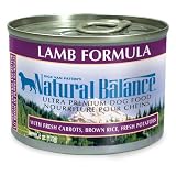 Natural Balance Lamb and Brown Rice Formula Dog Food (Pack of 12 6-Ounce Cans)