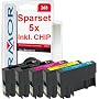 5 x Patronen f�r Epson Stylus SX 510 W (2xBlack,je 1x C,M,Y) Perfekte Qualit�t Armor Druckerpatronen kompatibel f�r SX510