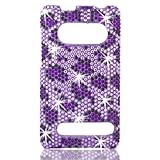 Talon Full Diamond Bling Phone Shell for HTC EVO 4G (Leoopard - Purple)