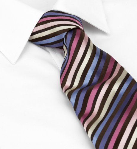 Machine Washable Diagonal Stripe Tie