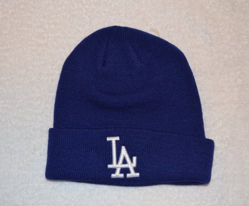 Los Angeles Dodgers Blue Beanie Hat - MLB Cuffed Winter Knit Cap