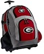 Georgia Bulldogs Rolling Backpack Deluxe Red University of Georgia - Best Backpacks Bags with Wheels or School Trolley Bags Carry-Ons - Unique Gifts!