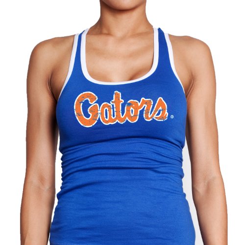NCAA Florida Gators Racerback Tank Top, Royal Blue, Large
