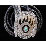 Colored Bear Paw Bolo Tie 