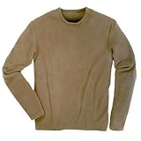 TAIGA Men's Polartec Microfleece Crewneck Long-Sleeved Fleece Shirt, Moss, MADE IN CANADA
