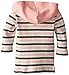 L'ovedbaby Unisex-Baby Newborn Organic Hoodie, Coral Stripe, 9/12 Months