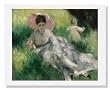 Pierre Renoir, Woman with a Parasol and Small Child on a Sunlit Hillside