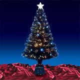 Beautiful 4ft 120cm Black Fibre Optic Christmas Tree