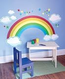 Rainbow, Stars, and Cloud Wall Stickers