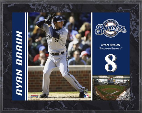 Ryan Braun Milwaukee Brewers 8x10 Marble Color Player Plaque