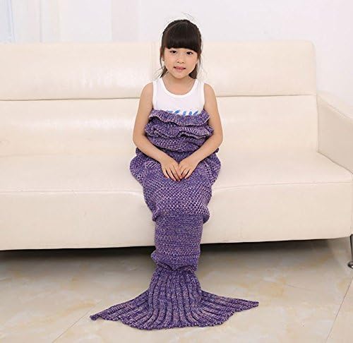 Kristaria Mermaid Blanket Mermaid Tail Blanket - Purple