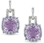 10k 2-1/3ct TGW Amethyst and Tanzanite Earrings