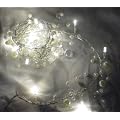 2M Ivory Beaded Garland 20 Warm White LED Lights (L71)