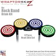 Bullseye Colors and White Skin by WraptorSkinz fits Rock Band Drum Set for Nintendo Wii, XBOX 360, PS2 & PS3 (DRUMS NOT INCLUDED)