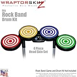 Bullseye Colors and White Skin by WraptorSkinz fits Rock Band Drum Set for Nintendo Wii, XBOX 360, P