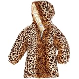 BonbebeGirls2-6XFauxFurLeopardPrintJacket,Brown,3T