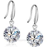 Etiger&reg;New Fashion Jewelry Women Elegant Silver Plated Ear Hook Chandelier Round Crystal Rhinestone Dangle Earring