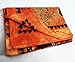 Handicrunch Orange Wall Tapestry Handmade Table Cloth Budha On Lotus Bed Cover 80