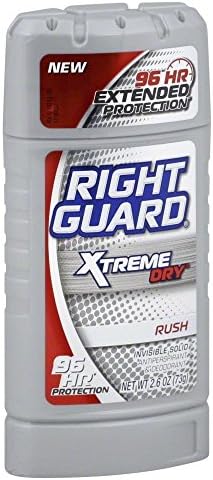 Right Guard Xtreme Dry, Rush 96 Hour Protection, Invisible Solid Antiperspirant & Deodorant