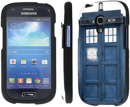 NakedShield Samsung Galaxy Mini S3 SIII Mini (Blue Phone Box) Total Hard Armor Art Phone Case