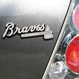 Atlanta Braves Silver Car Emblem