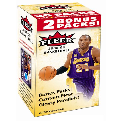 2008/2009 Fleer NBA Basketball Factory Sealed Retail Box (20 Packs+2 Bonus Hot Packs)