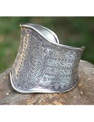 Sterling silver cuff bracelet, Astral Signs - Sterling Silver Cuff Bracelet