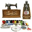 Singer Vintage Style Sewing Box w/ 137 pc. Accessories