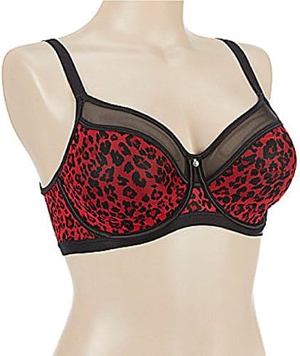 Modern Movement Color Block Unlined Bra Red Cheetah 34D