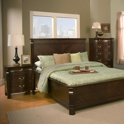 Windsor Panel Bedroom Set in Dark Cherry Size: 