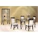 BEAUTIFUL MATRIX DINETTE TABLE W. 4 WHITE CUSION CHAIRS