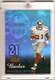 2006 Flair Showcase Football Showcase Tiki Barber New York Giants Football Card # 64 - Mint Condition - Shipped in Protective Display Case